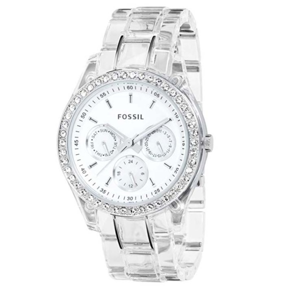 Fossil | Resin Bracelet White Glitz Watch - Picture 1 of 5